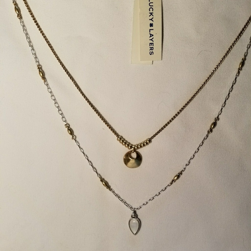 NWT Lucky ☘️ Layers 2pc Necklace Set